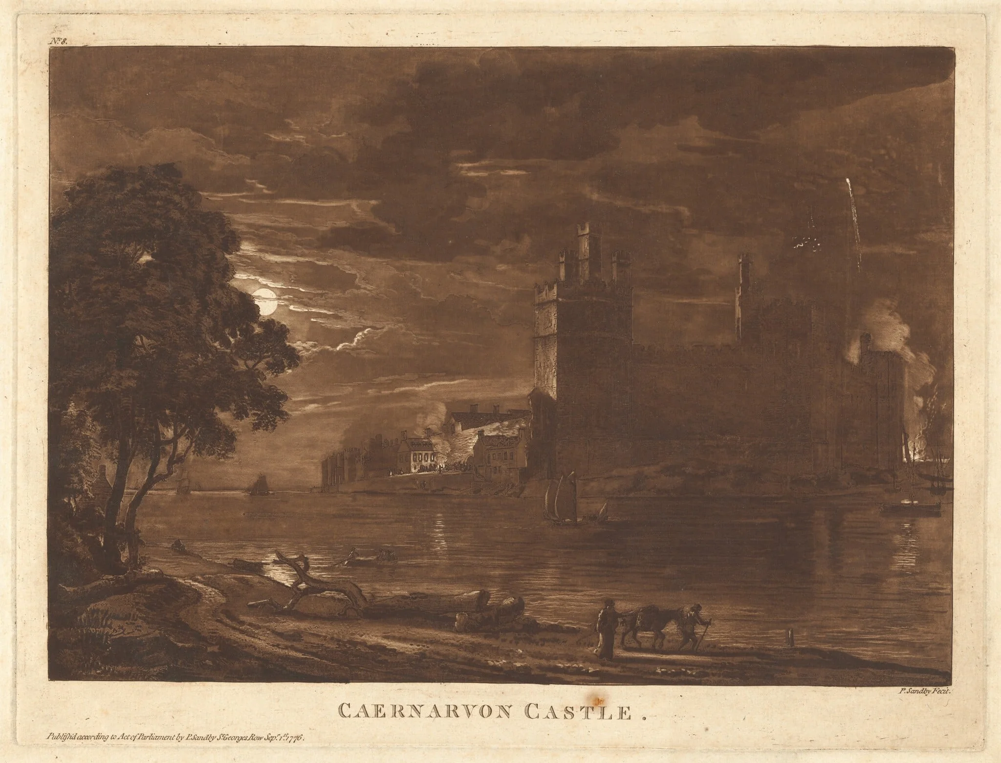 Caernarvon Castle (Night), detail