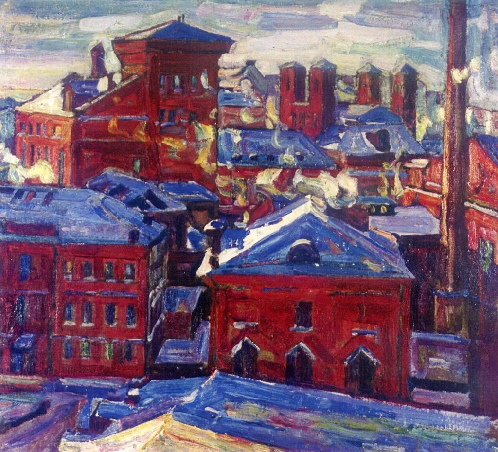 Moscow, View Toward the Factory, by Abraham A. Manievich, unspecified, 1916