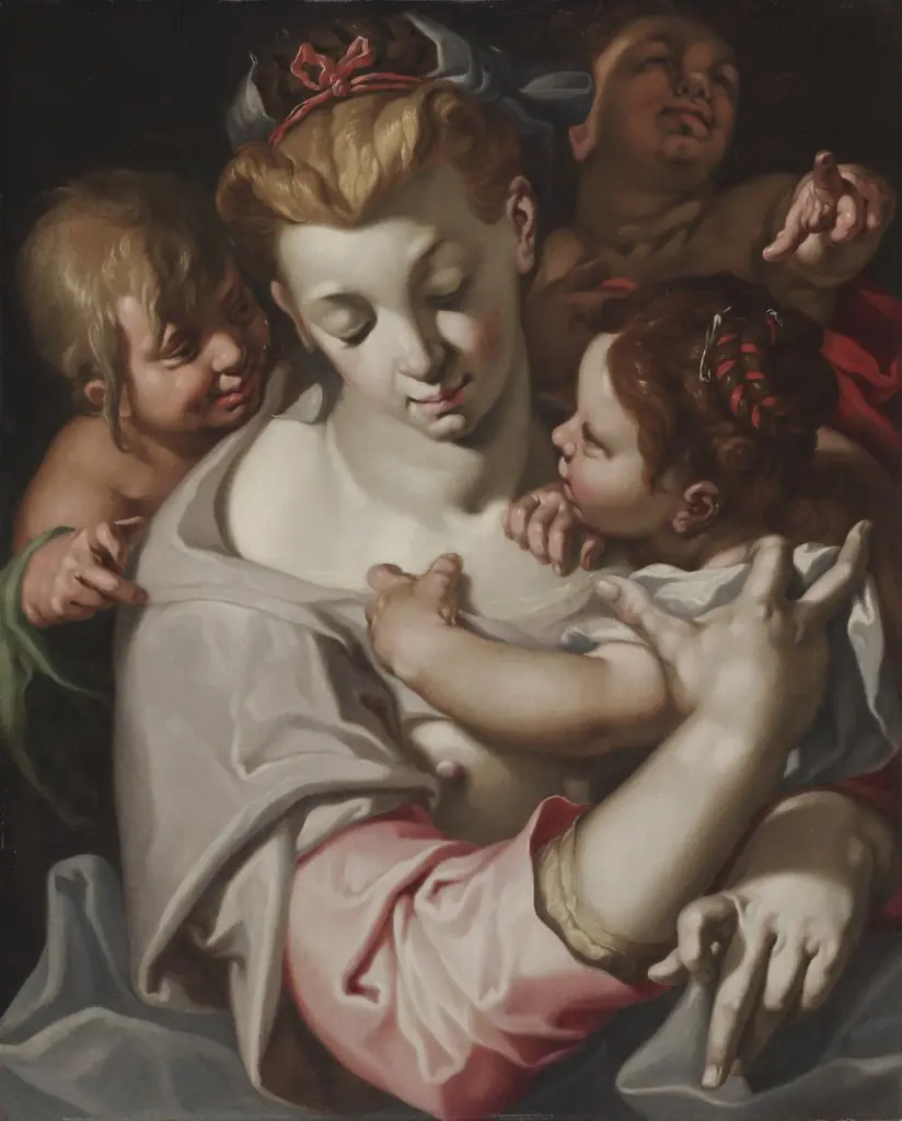 Charity, by Abraham Bloemaert, 1596