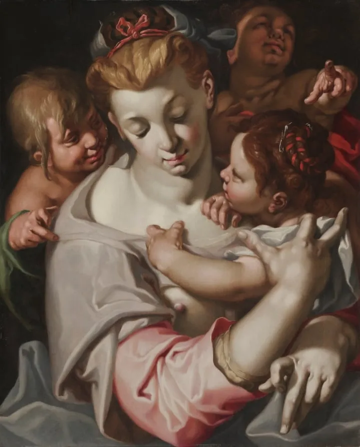 Charity, by Abraham Bloemaert, unspecified, 1590