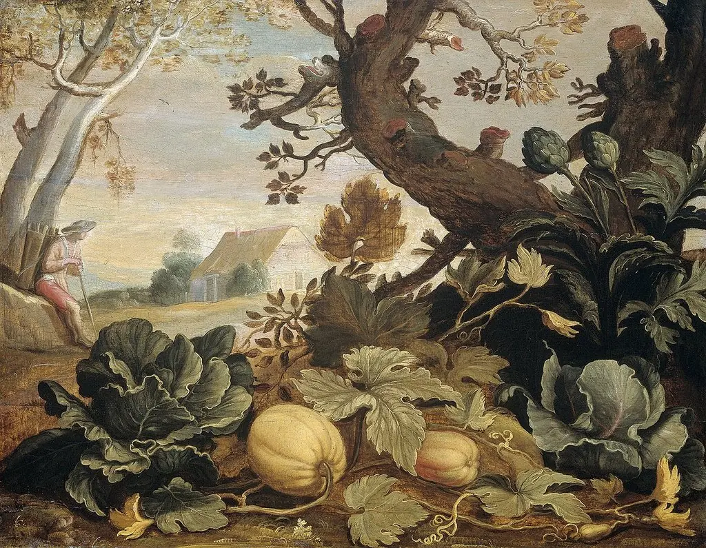 Landscape with Fruits and Vegetables in the foreground, by Abraham Bloemaert