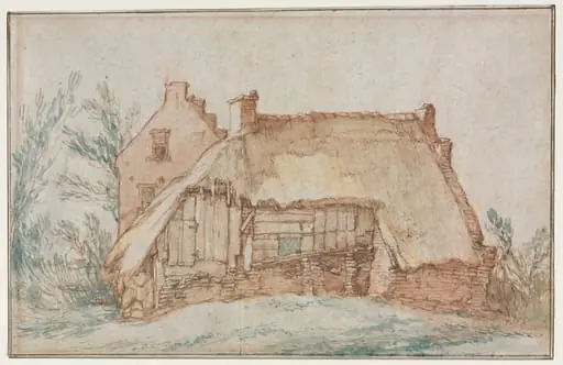 Peasant's Cottage (recto), by Abraham Bloemaert