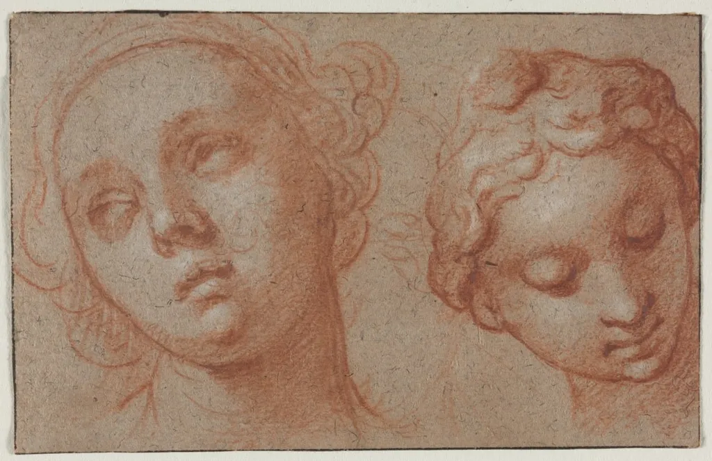 Two Female Heads, by Abraham Bloemaert, 1625
