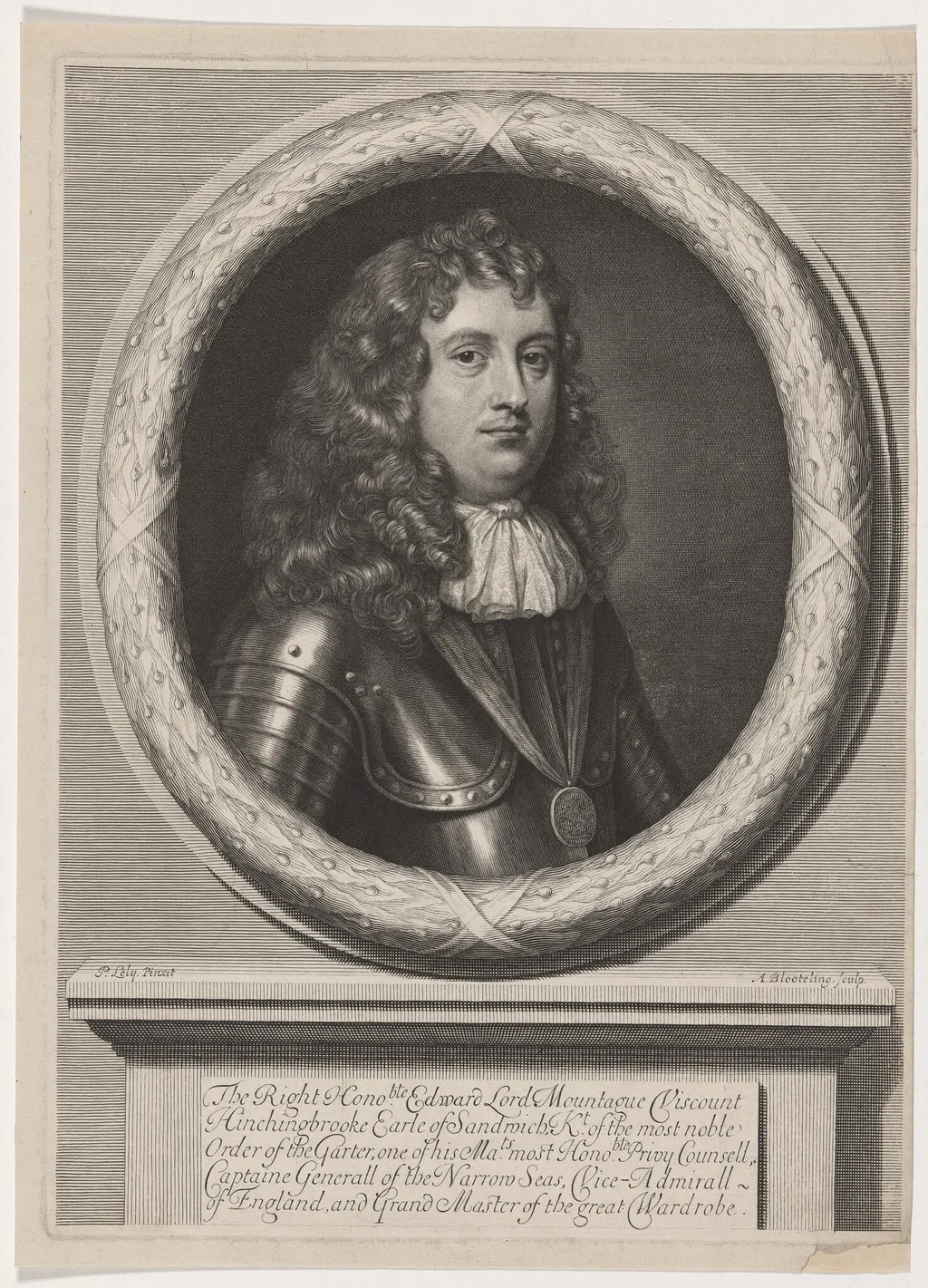 Edward Montagu, First Earl of Sandwich, by Abraham Blooteling, ink, 1665