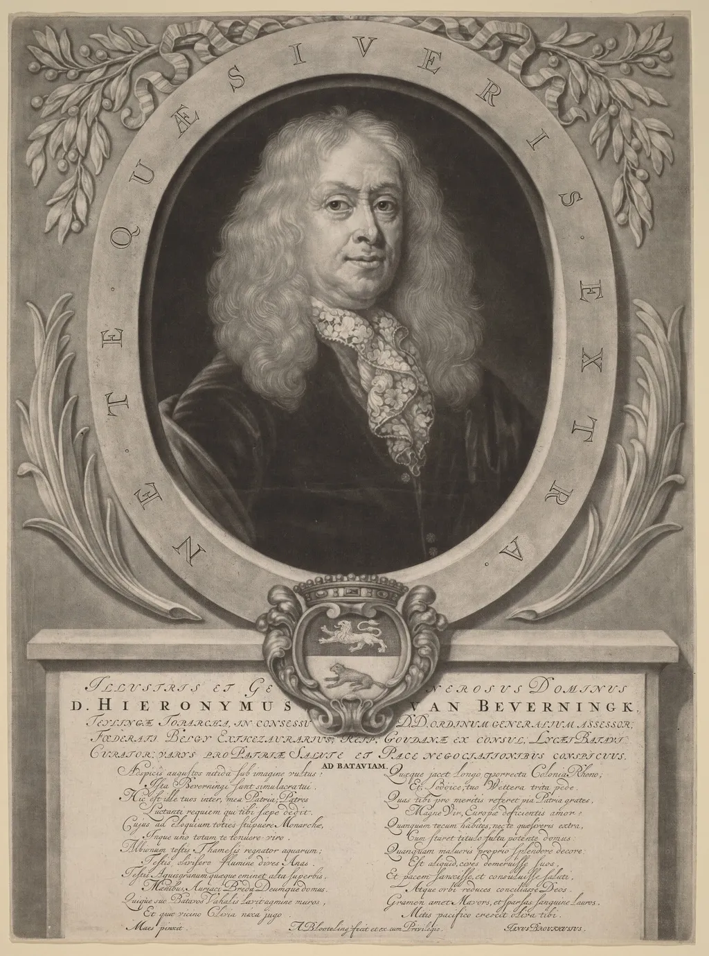 Hieronymus van Beverningk, by Abraham Blooteling, ink, 1665