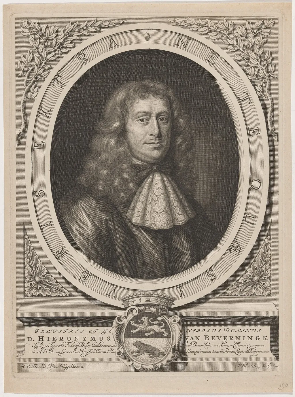 Jerome van Beverningk, by Abraham Blooteling, ink, 1679