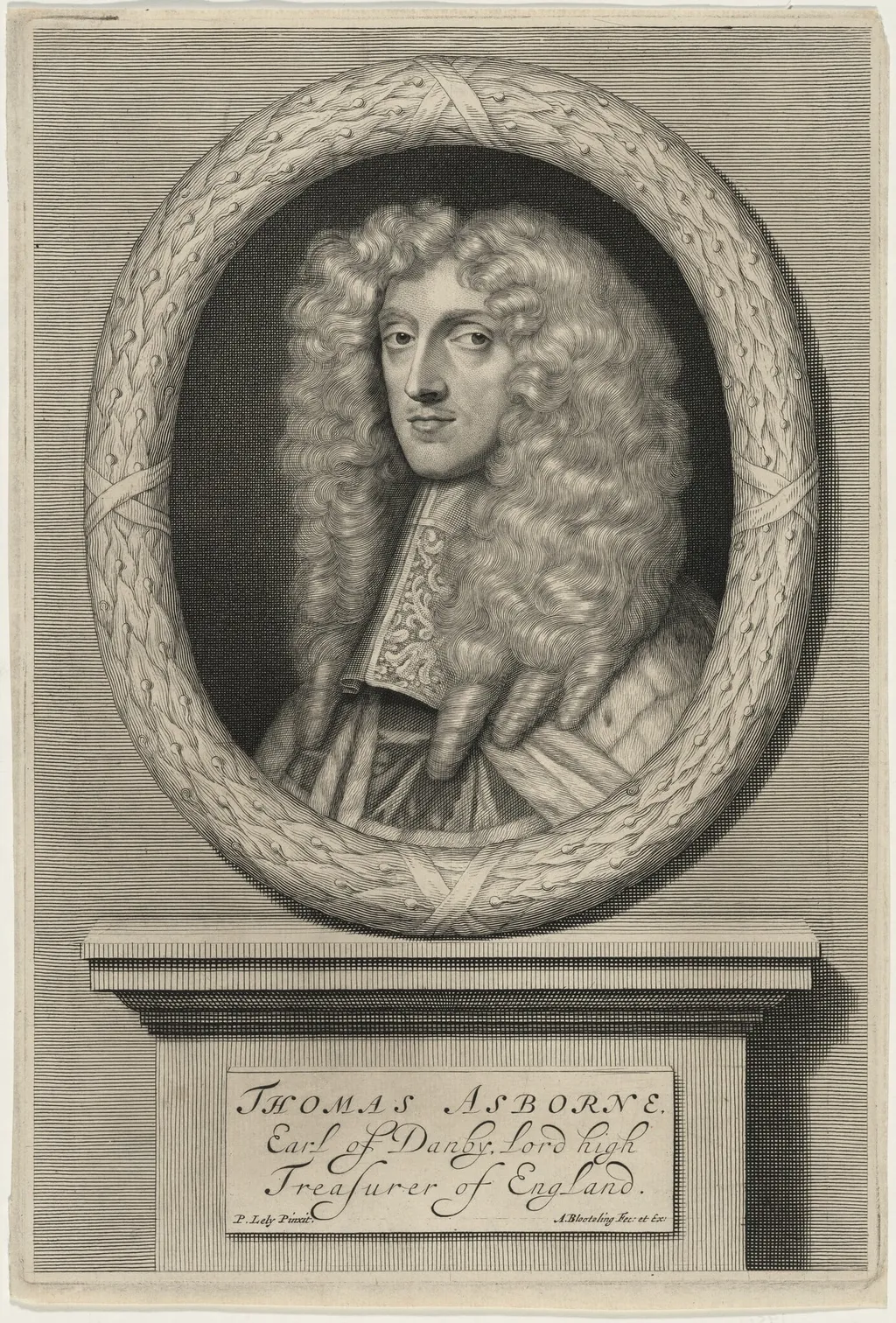 Thomas Osborne, First Duke of Leeds, by Abraham Blooteling, ink, 1665