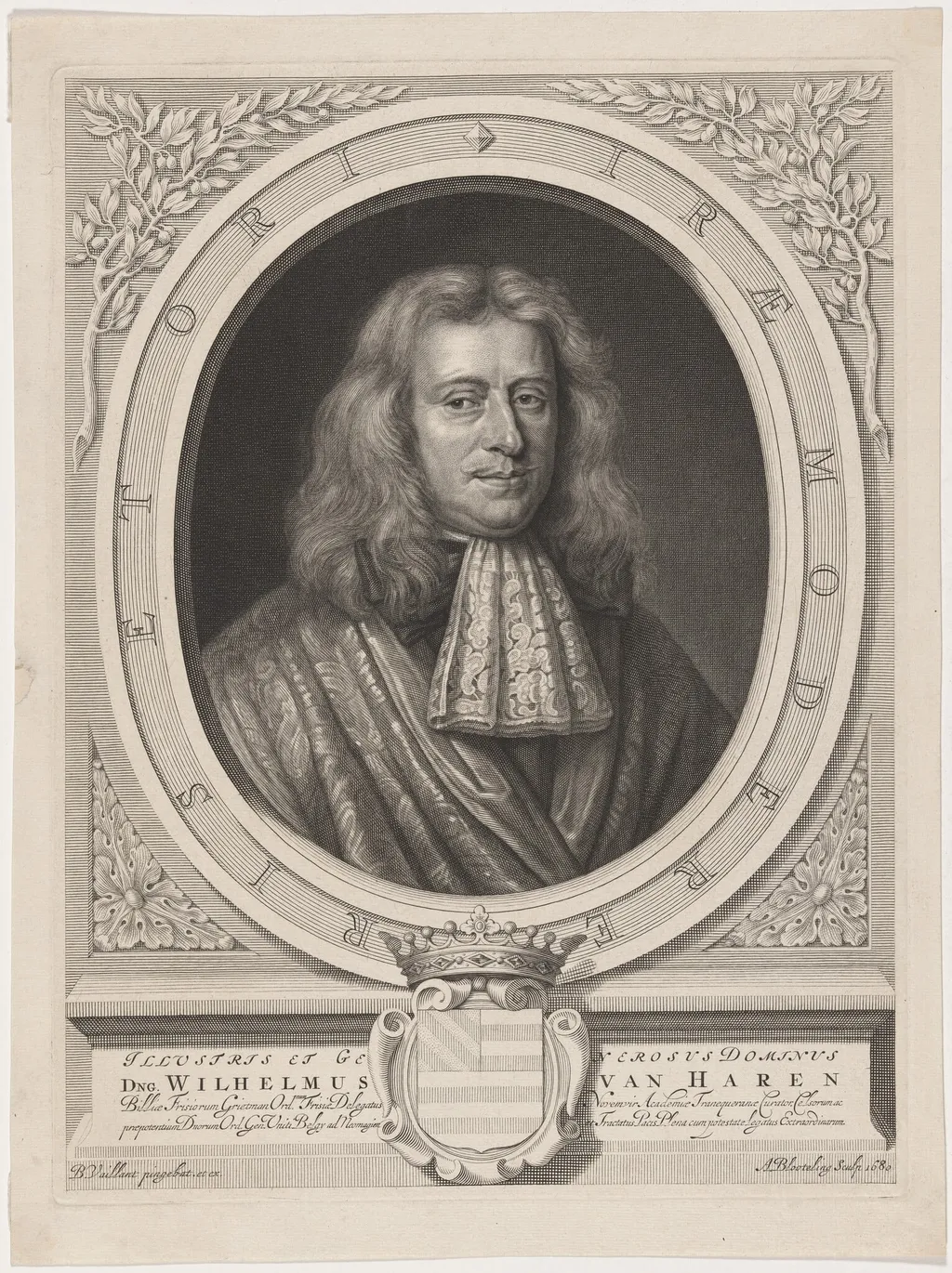 William Van Haren, by Abraham Blooteling, ink, 1680