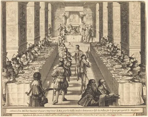 Banquet Given by the King to the New Knights, by Abraham Bosse