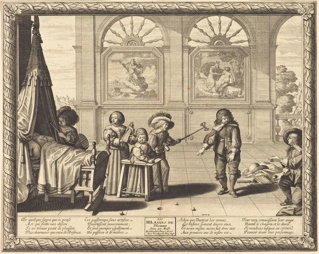 Childhood, by Abraham Bosse, ink, 1636