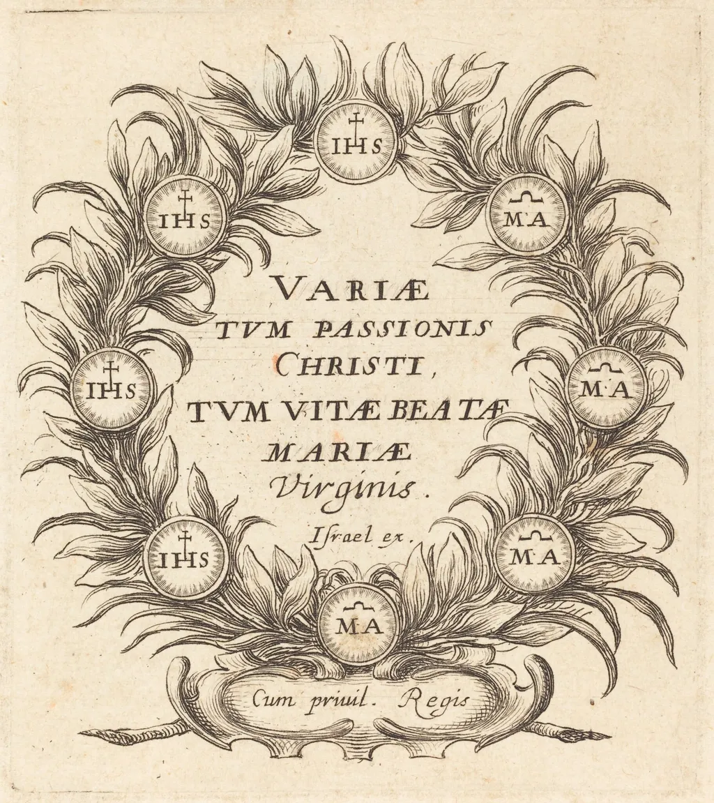 Frontispiece for Callot's "The Mysteries of the Passion", by Abraham Bosse, ink, 1631