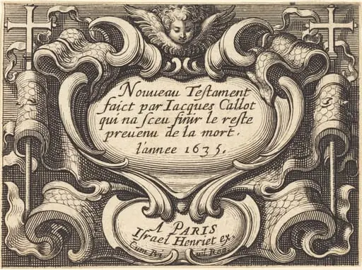 Frontispiece for Callot's "The New Testament", by Abraham Bosse