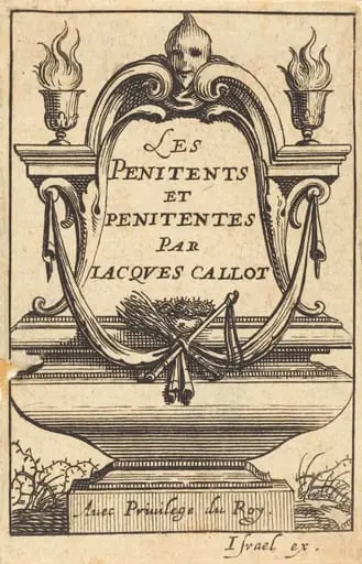 Frontispiece for Callot's "The Penitents", by Abraham Bosse