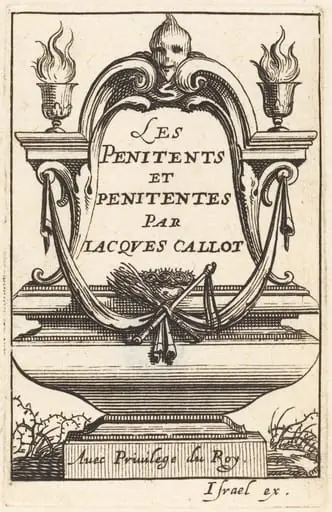Frontispiece for Callot's "The Penitents", by Abraham Bosse