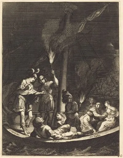 Illustration to Jean Desmarets' "L'Ariane", by Abraham Bosse