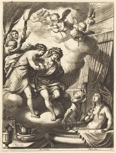 Illustration to Jean Desmarets' "L'Ariane", by Abraham Bosse