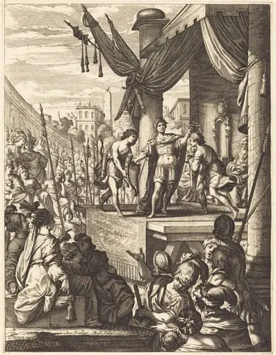 Illustration to Jean Desmarets' "L'Ariane", by Abraham Bosse