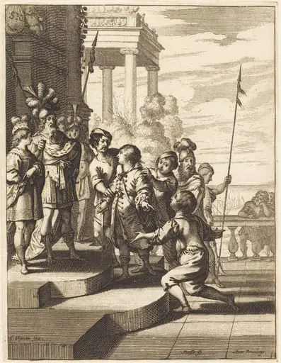 Illustration to Jean Desmarets' "L'Ariane", by Abraham Bosse