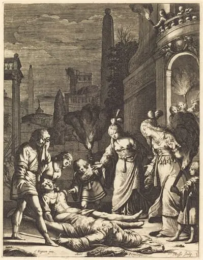 Illustration to Jean Desmarets' "L'Ariane", by Abraham Bosse