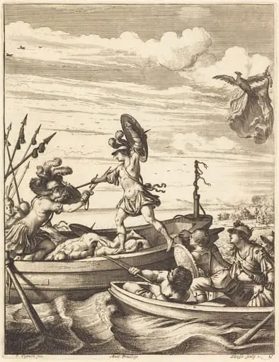 Illustration to Jean Desmarets' "L'Ariane", by Abraham Bosse