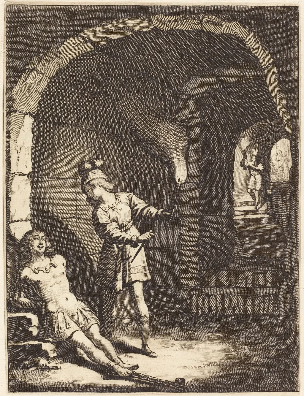 Illustration to Jean Desmarets' "L'Ariane", by Abraham Bosse, ink, 1639