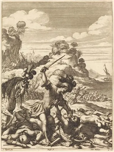 Illustration to Jean Desmarets' "L'Ariane", by Abraham Bosse