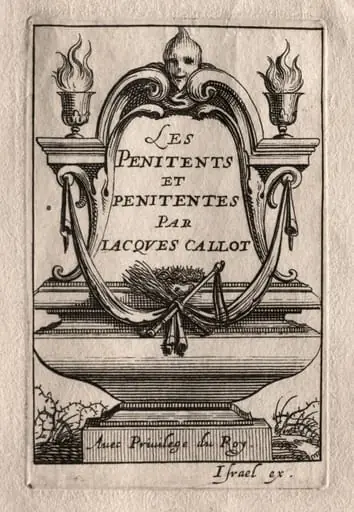 Les Penitents:  Frontispiece, by Abraham Bosse