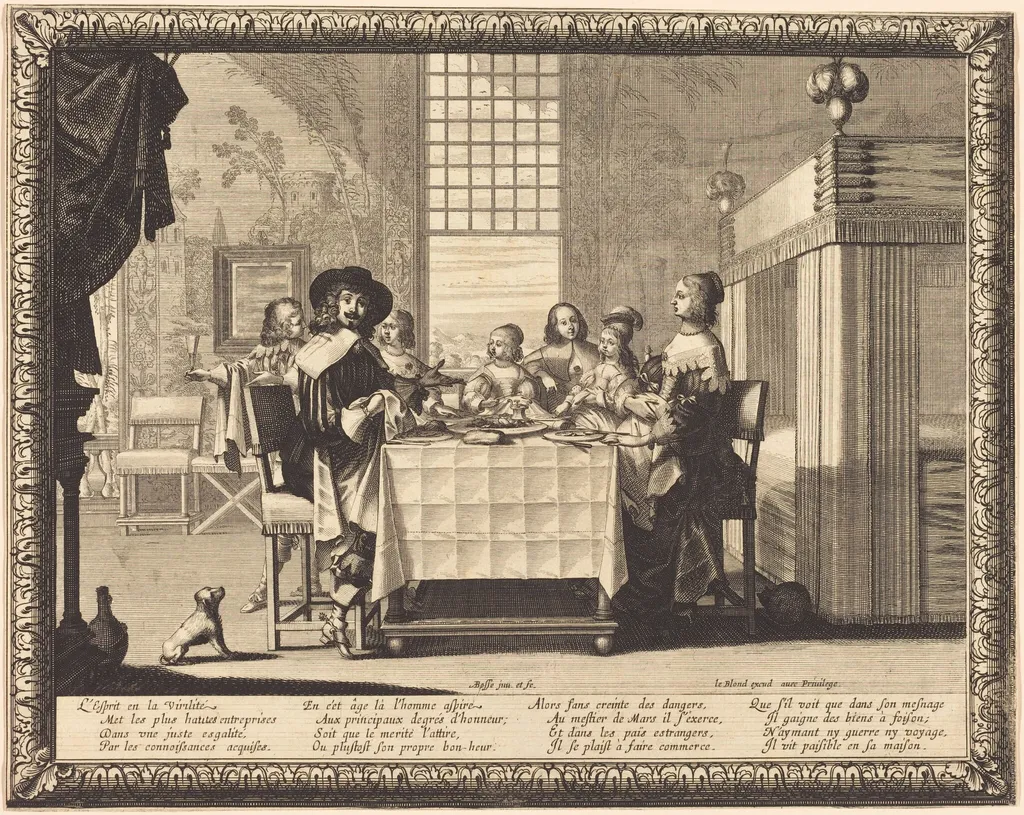 Manhood, by Abraham Bosse, ink, 1636