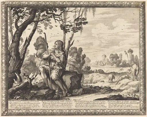 The Prodigal Son as a Swineherd, by Abraham Bosse