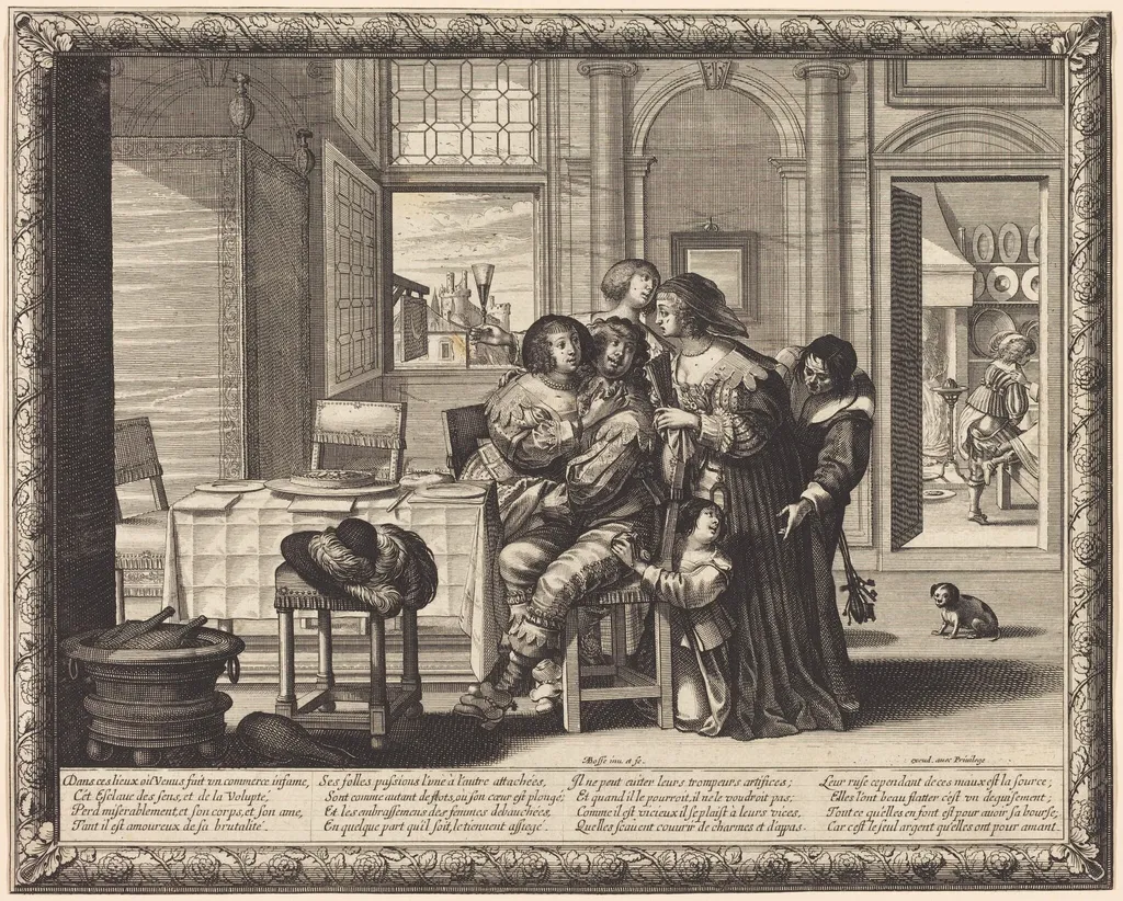 The Prodigal Son in a House of Ill-Repute, by Abraham Bosse, ink, 1639