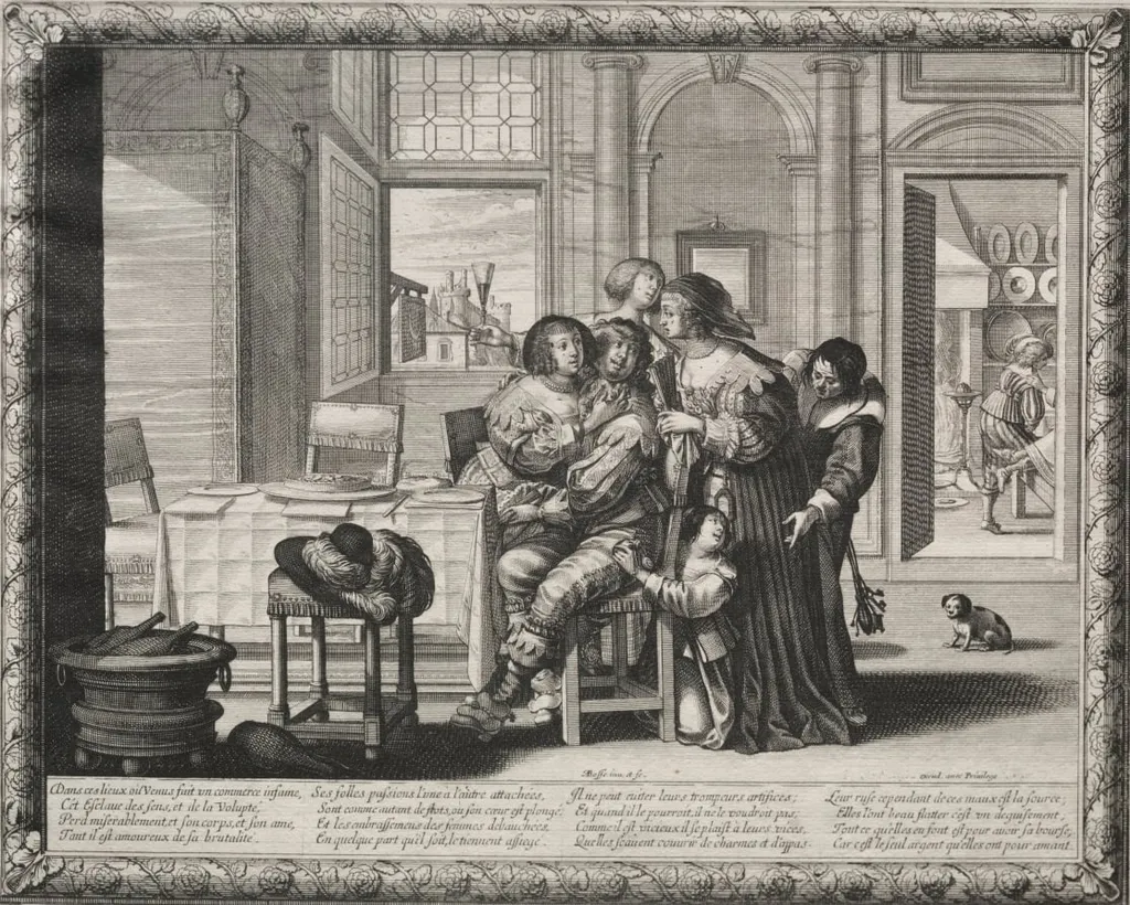 The Prodigal Son: Riotous Living, by Abraham Bosse, 1635