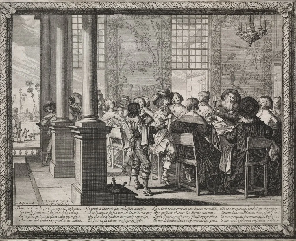 The Prodigal Son: The Feast in Honor of the Prodigal's Return, by Abraham Bosse, 1635