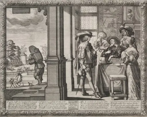 The Prodigal Son: The Prodigal Bidding His Parents Farewell, by Abraham Bosse