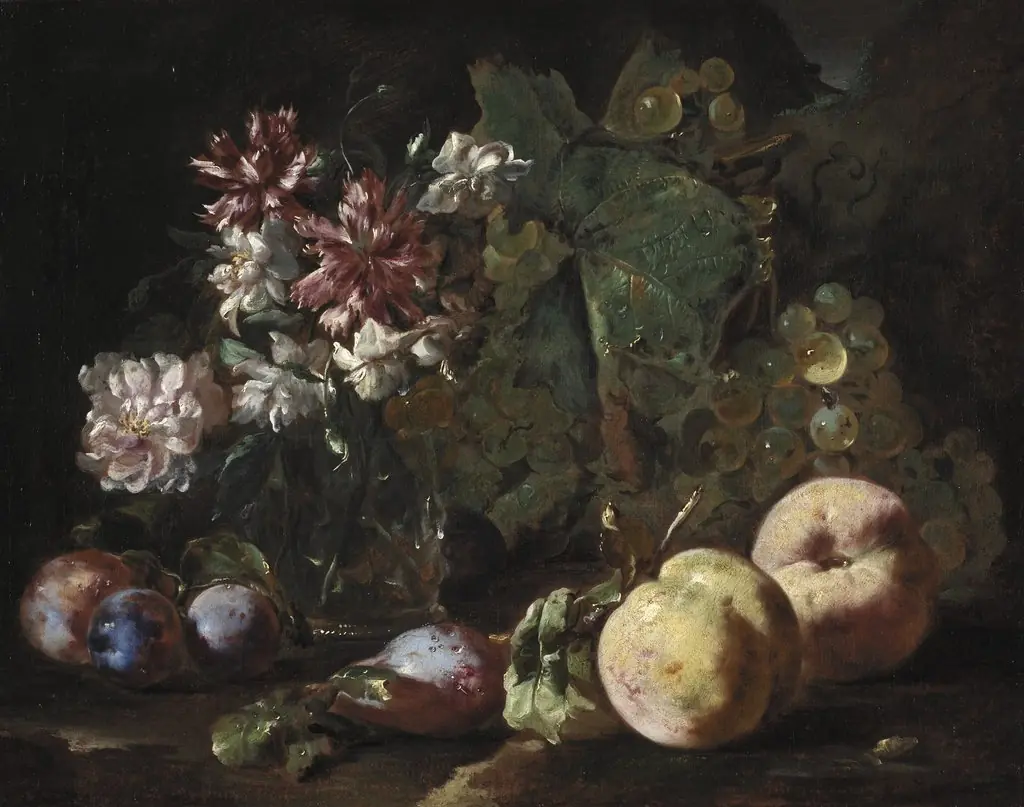 Still Life of Fruit and Flowers, by Abraham Brueghel