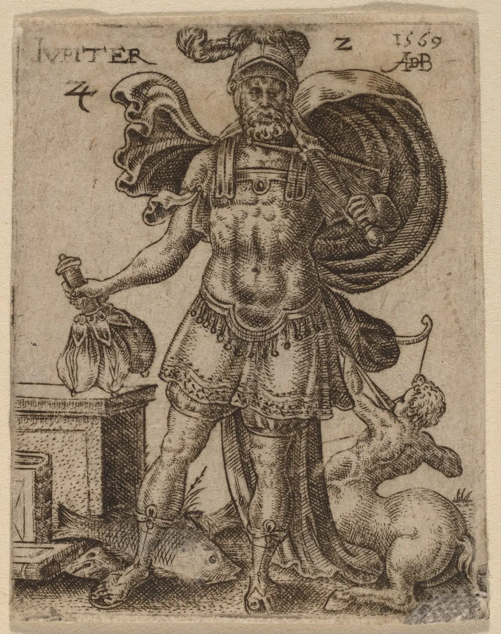 Jupiter, by Abraham de Bruyn, ink, 1569