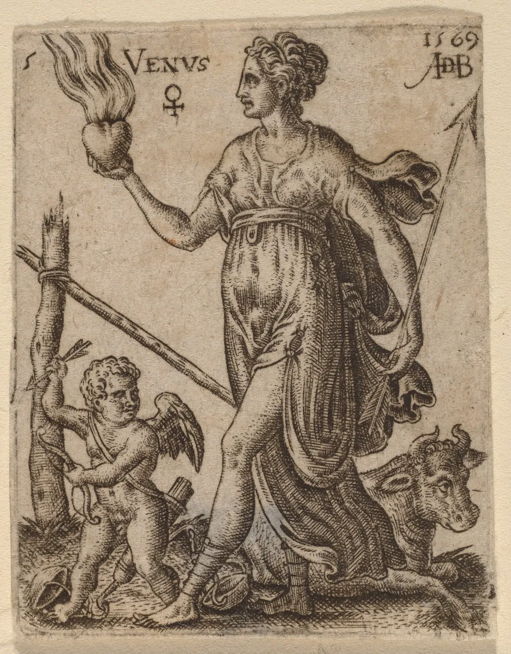 Venus, by Abraham de Bruyn, ink, 1569