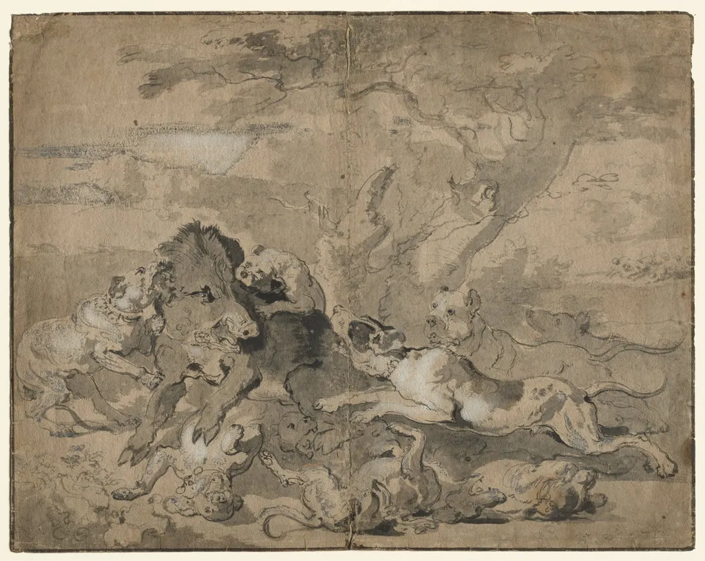 Boar Hunt, by Abraham Hondius, 1672