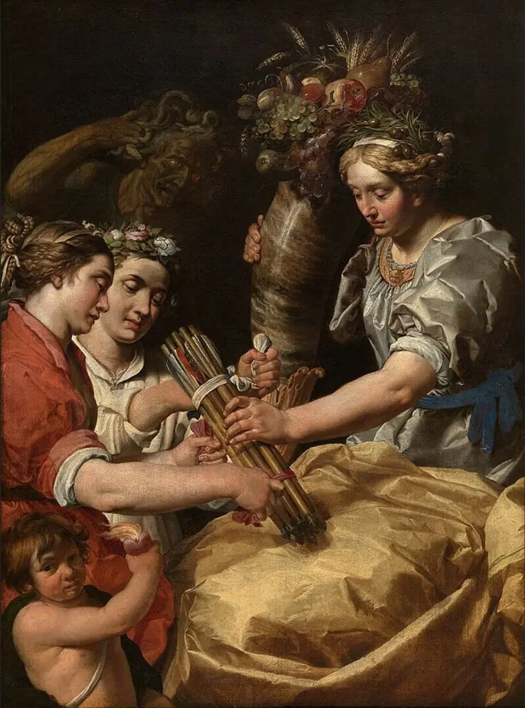 Concord, Charity and Sincerity Conquering Discord, by Abraham Janssens I