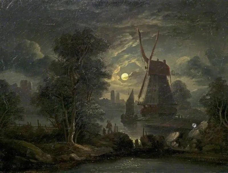 Moonlight Landscape, by Abraham Pether