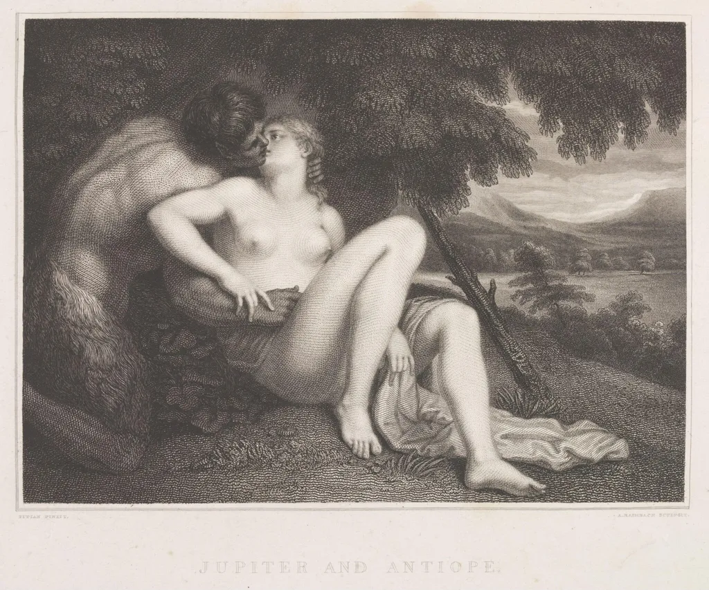Jupiter and Antiope, by Abraham Raimbach