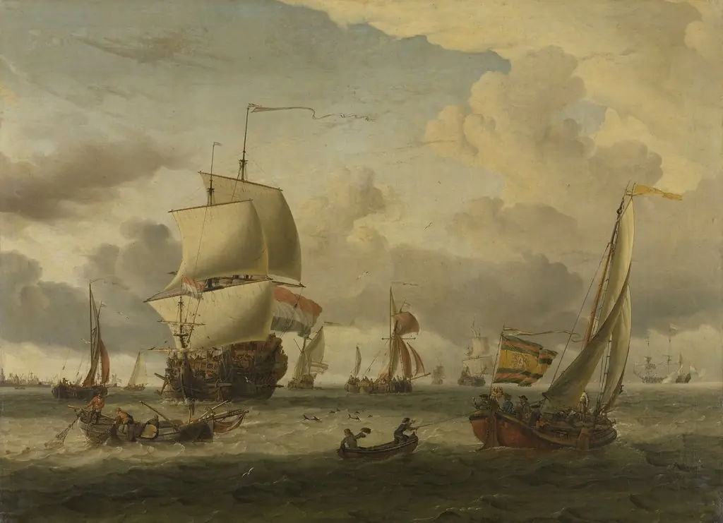The roads of Enkhuizen, by Abraham Storck