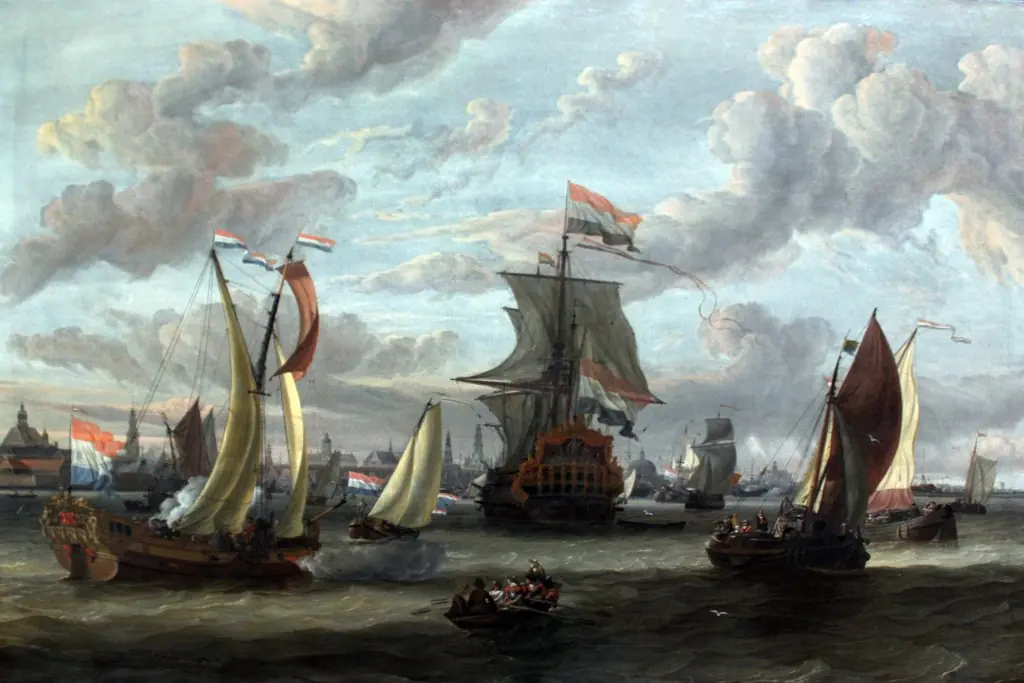 View of Amsterdam with the IJ, by Abraham Storck