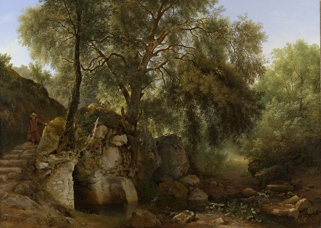 View in the Park of the Villa Chigi at Ariccia, by Abraham Teerlink