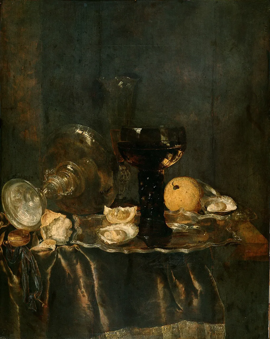 Frühstücksstilleben, by Abraham van Beijeren, oil, 1666