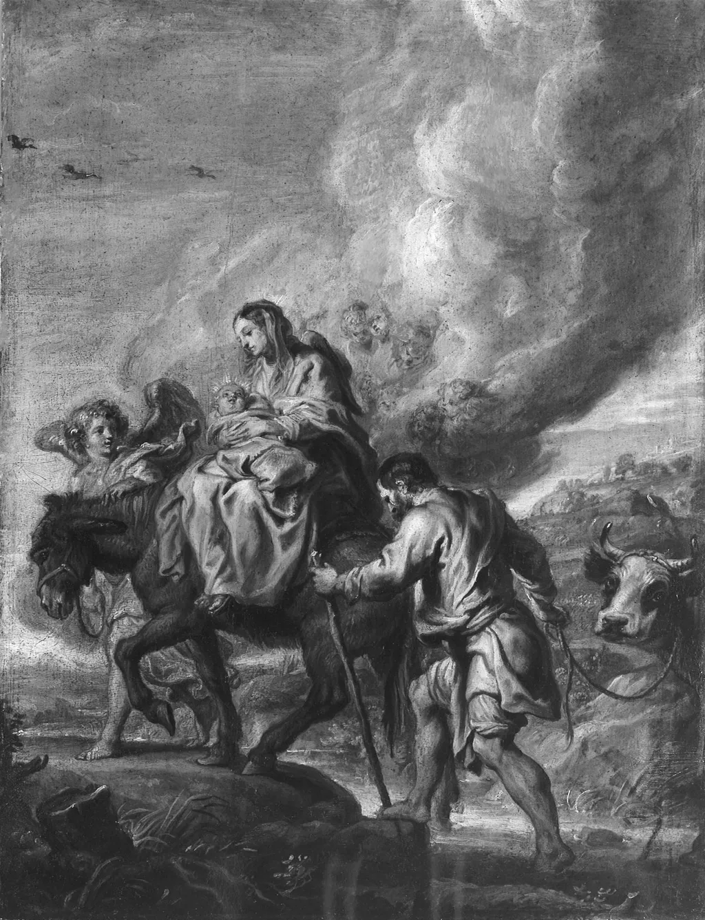 The Flight into Egypt, by Abraham van Diepenbeeck, unspecified, 1650