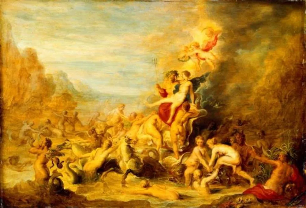 Triumph of Neptune and Amphitrite, by Abraham van Diepenbeeck, oil, 1611
