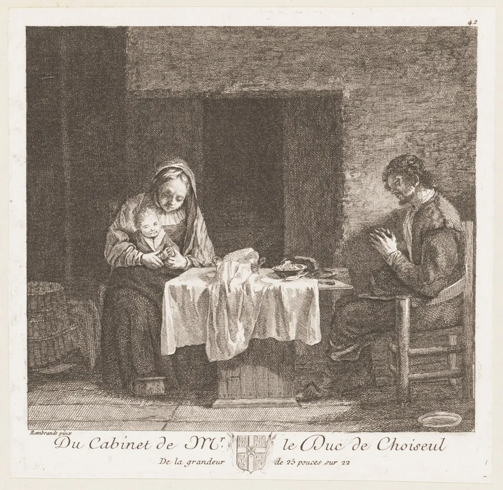 The holy family, by Abraham van Dijck, unspecified, 1667