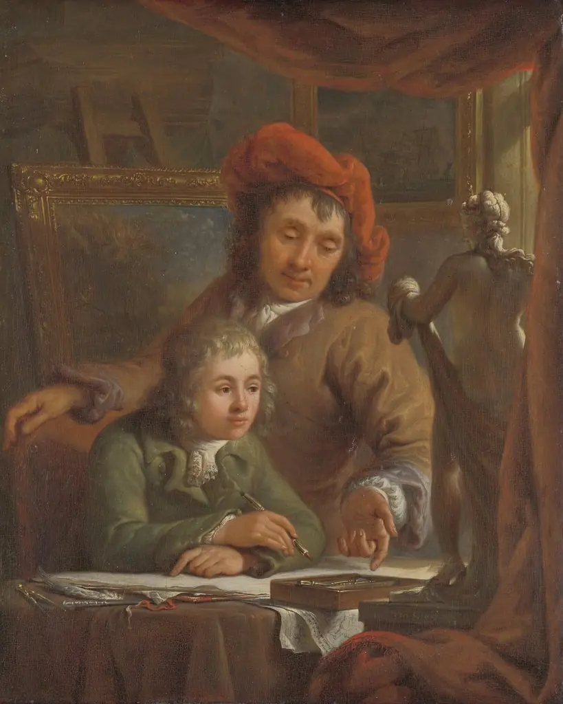 The Drawing Lesson, by Abraham van Strij