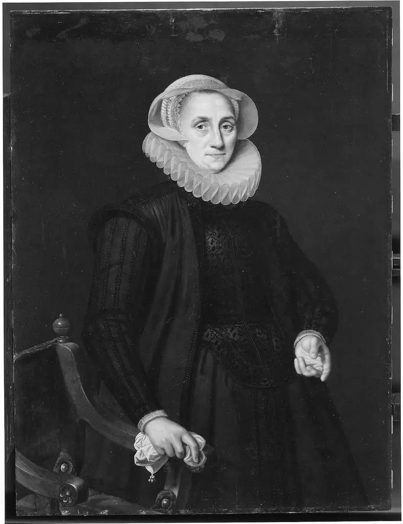 Portrait of a Woman Standing beside a Chair, by Abraham Vinck