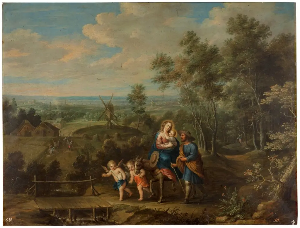 Flight into Egypt, by Abraham Willemsens